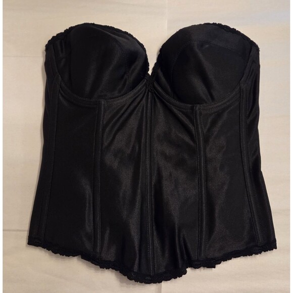 Carnival Other - Vintage Carnival Black Bustier Corset 36C | Made in USA | All 4 Garter Straps